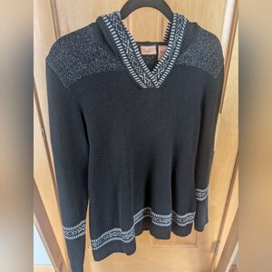 Northcrest Classic Black and White Striped Sweater
